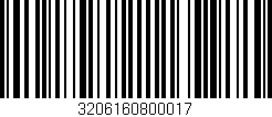 Código de barras (EAN, GTIN, SKU, ISBN): '3206160800017'