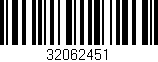 Código de barras (EAN, GTIN, SKU, ISBN): '32062451'