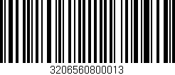 Código de barras (EAN, GTIN, SKU, ISBN): '3206560800013'