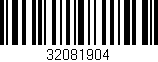 Código de barras (EAN, GTIN, SKU, ISBN): '32081904'