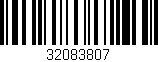 Código de barras (EAN, GTIN, SKU, ISBN): '32083807'