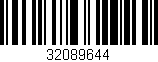 Código de barras (EAN, GTIN, SKU, ISBN): '32089644'
