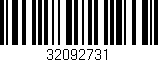 Código de barras (EAN, GTIN, SKU, ISBN): '32092731'