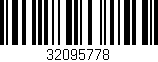 Código de barras (EAN, GTIN, SKU, ISBN): '32095778'
