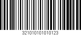 Código de barras (EAN, GTIN, SKU, ISBN): '321010101010123'
