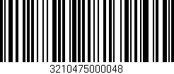 Código de barras (EAN, GTIN, SKU, ISBN): '3210475000048'