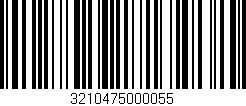 Código de barras (EAN, GTIN, SKU, ISBN): '3210475000055'