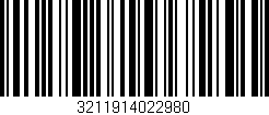 Código de barras (EAN, GTIN, SKU, ISBN): '3211914022980'