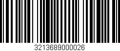 Código de barras (EAN, GTIN, SKU, ISBN): '3213689000026'