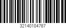 Código de barras (EAN, GTIN, SKU, ISBN): '32140104787'