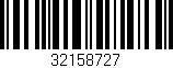 Código de barras (EAN, GTIN, SKU, ISBN): '32158727'