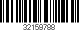 Código de barras (EAN, GTIN, SKU, ISBN): '32159788'