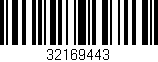 Código de barras (EAN, GTIN, SKU, ISBN): '32169443'
