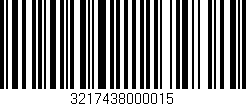 Código de barras (EAN, GTIN, SKU, ISBN): '3217438000015'