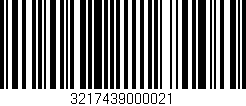 Código de barras (EAN, GTIN, SKU, ISBN): '3217439000021'