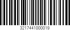 Código de barras (EAN, GTIN, SKU, ISBN): '3217441000019'