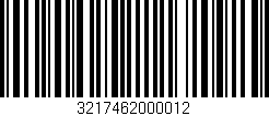 Código de barras (EAN, GTIN, SKU, ISBN): '3217462000012'