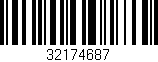 Código de barras (EAN, GTIN, SKU, ISBN): '32174687'