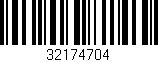 Código de barras (EAN, GTIN, SKU, ISBN): '32174704'