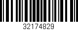 Código de barras (EAN, GTIN, SKU, ISBN): '32174829'