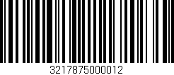 Código de barras (EAN, GTIN, SKU, ISBN): '3217875000012'