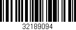 Código de barras (EAN, GTIN, SKU, ISBN): '32189094'