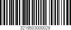 Código de barras (EAN, GTIN, SKU, ISBN): '3219503000029'