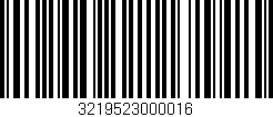 Código de barras (EAN, GTIN, SKU, ISBN): '3219523000016'