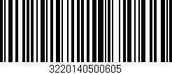 Código de barras (EAN, GTIN, SKU, ISBN): '3220140500605'