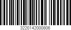 Código de barras (EAN, GTIN, SKU, ISBN): '3220142000806'