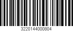 Código de barras (EAN, GTIN, SKU, ISBN): '3220144000804'