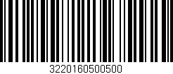 Código de barras (EAN, GTIN, SKU, ISBN): '3220160500500'