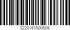 Código de barras (EAN, GTIN, SKU, ISBN): '3220161500509'