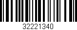 Código de barras (EAN, GTIN, SKU, ISBN): '32221340'