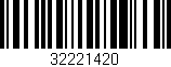 Código de barras (EAN, GTIN, SKU, ISBN): '32221420'