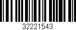 Código de barras (EAN, GTIN, SKU, ISBN): '32221543'