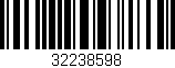 Código de barras (EAN, GTIN, SKU, ISBN): '32238598'