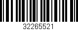 Código de barras (EAN, GTIN, SKU, ISBN): '32265521'