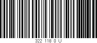 Código de barras (EAN, GTIN, SKU, ISBN): '322_118_0_U'