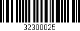 Código de barras (EAN, GTIN, SKU, ISBN): '32300025'
