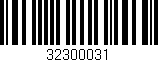 Código de barras (EAN, GTIN, SKU, ISBN): '32300031'