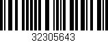 Código de barras (EAN, GTIN, SKU, ISBN): '32305643'