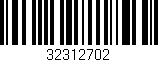 Código de barras (EAN, GTIN, SKU, ISBN): '32312702'