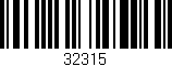 Código de barras (EAN, GTIN, SKU, ISBN): '32315'