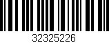 Código de barras (EAN, GTIN, SKU, ISBN): '32325226'