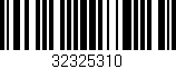 Código de barras (EAN, GTIN, SKU, ISBN): '32325310'