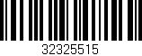 Código de barras (EAN, GTIN, SKU, ISBN): '32325515'