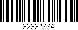 Código de barras (EAN, GTIN, SKU, ISBN): '32332774'