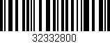 Código de barras (EAN, GTIN, SKU, ISBN): '32332800'