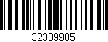Código de barras (EAN, GTIN, SKU, ISBN): '32339905'